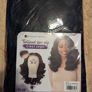 Textured Lace Wig - Black